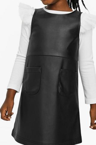 Pleather Dress And Top Set