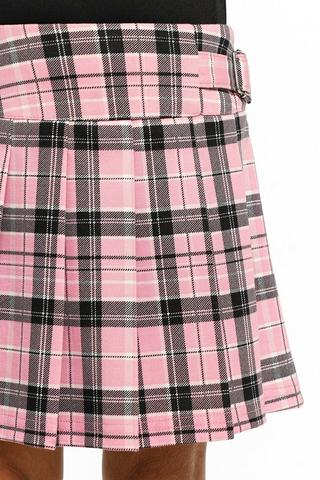 Check Pleated Skirt