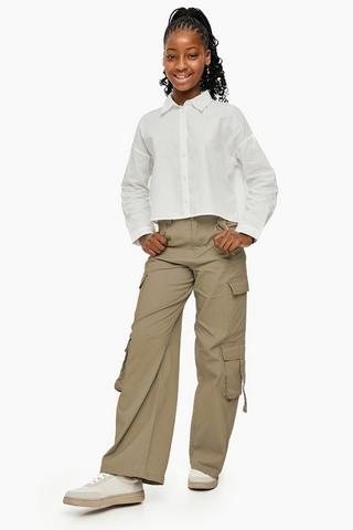 Wide-Leg Cargo Pants
