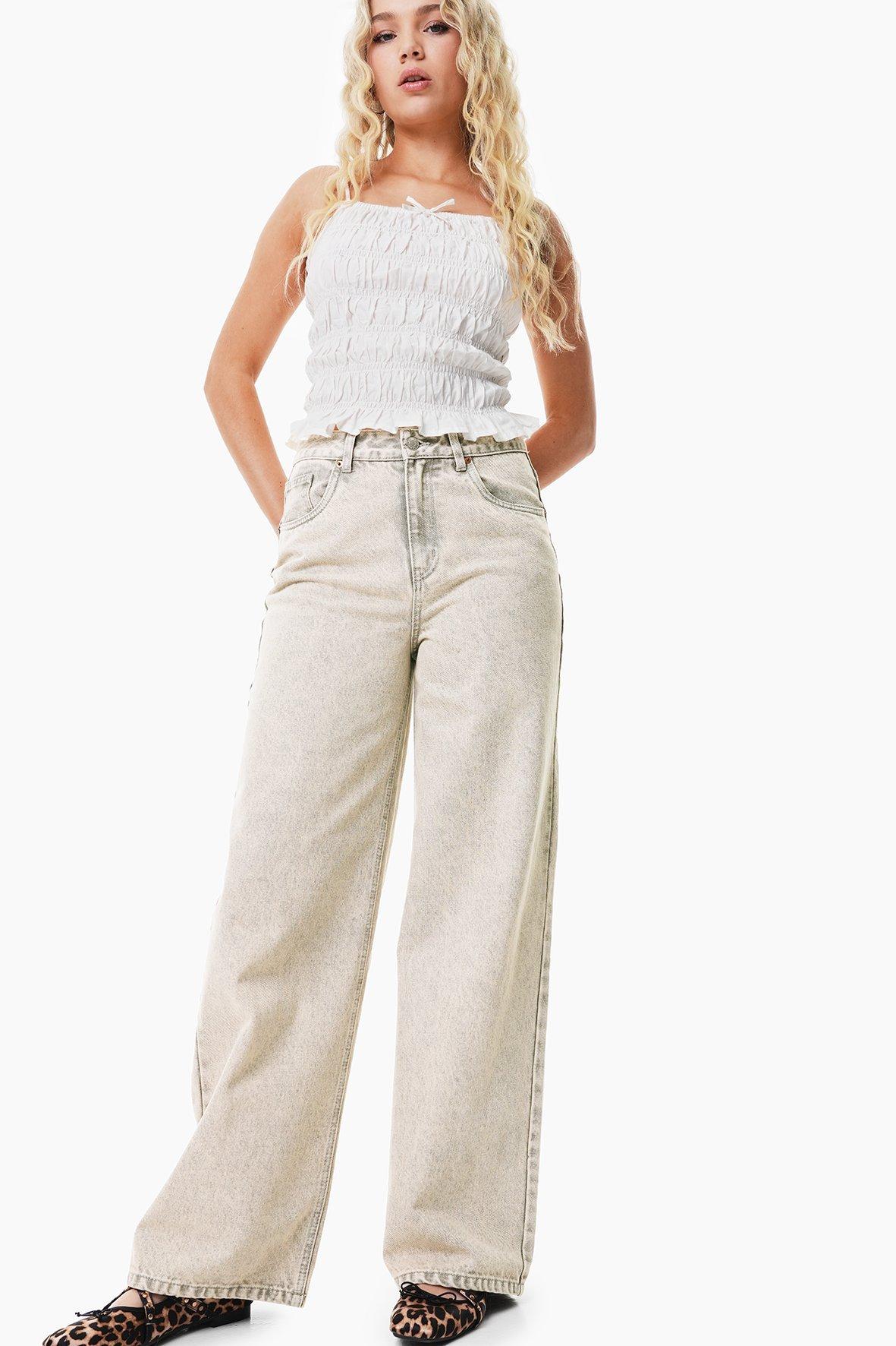 Sunlit Wide Leg Denim Jeans
