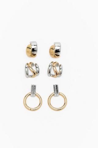 3 Pack Stud Earrings