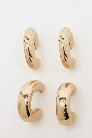 2 Pack Hoop Earrings