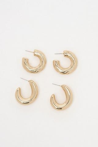 2 Pack Hoop Earrings