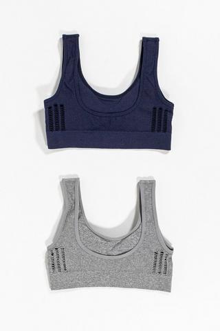 2 Pack Crop Bras