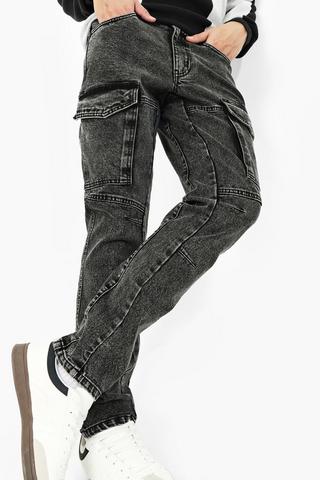 Slim Cargo Denim