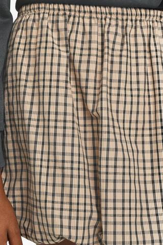 Check Bubble Hem Mini Skirt