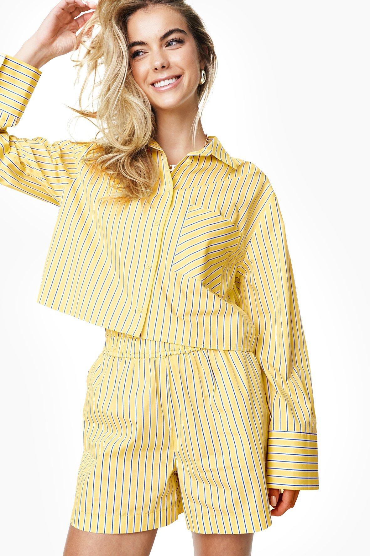 Striped long-sleeve Cotton Shirt