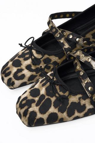 Leopard Print Square Pump