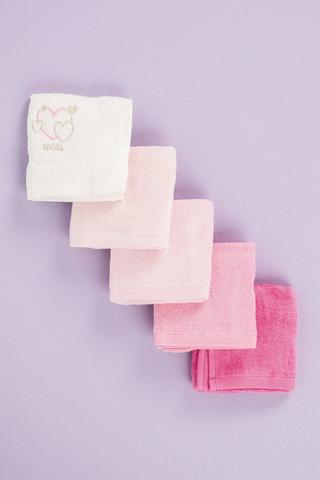 5 Pack Heart Face Cloths