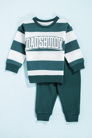 Stripe Sweat Top And Joggers Set
