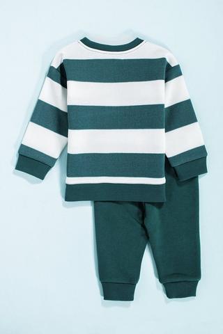 Stripe Sweat Top And Joggers Set