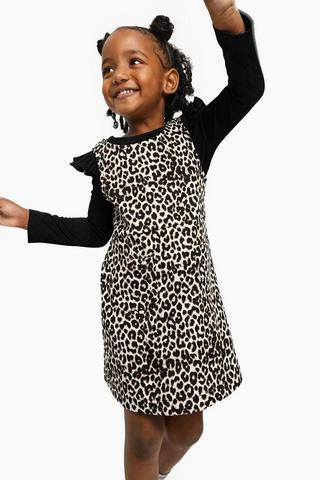 Leopard Print Dress And Top Set