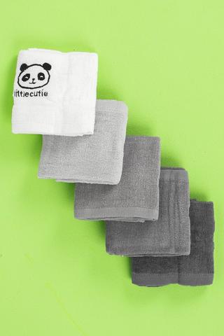 5 Pack Panda Face Cloths