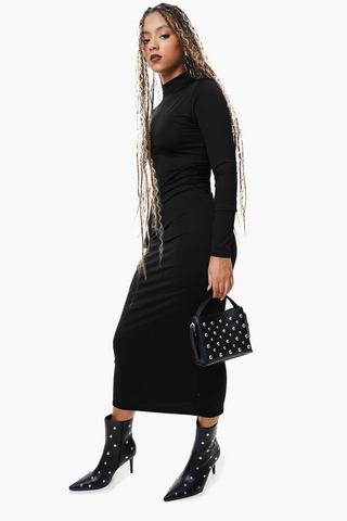 Skin Tight Turtle Neck Bodycon Dress