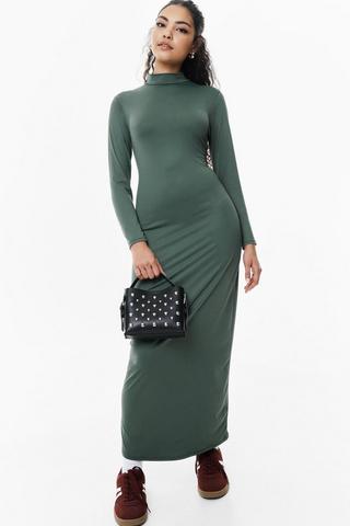 Skin Tight Turtle Neck Bodycon Dress