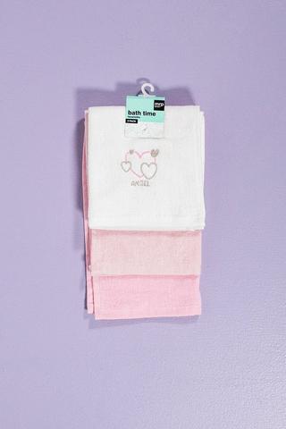 3 Pack Heart Face Cloths