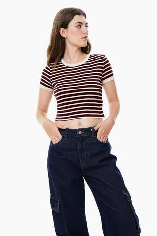 Stripe Fitted Top