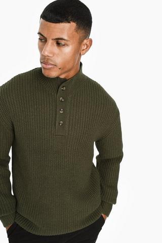 Quarter Button Knit Top