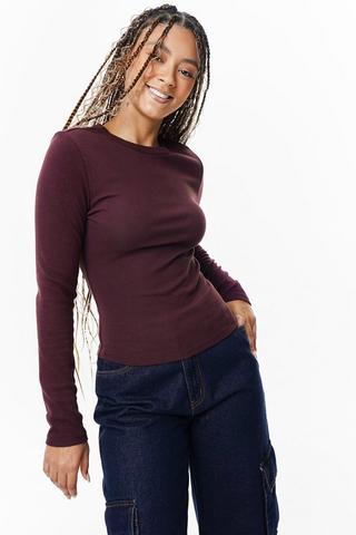 Ribbed Long Sleeve Top