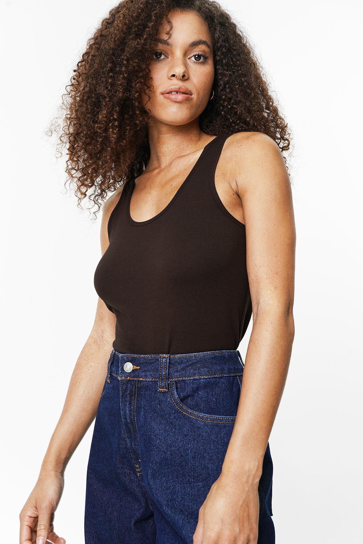 The Basic Double Layered Seamless Tank Top in Light Taupe main image 0