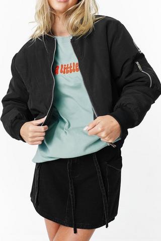 Cropped Bomber Jacket