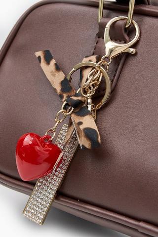 Keyring - Leopard Print Bow