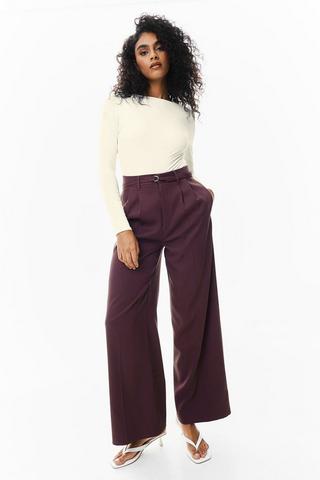 Tailored Wide Leg Pants