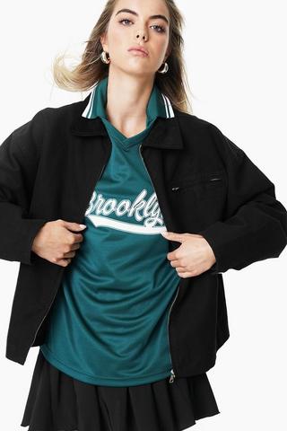 Oversized Harrington Jacket