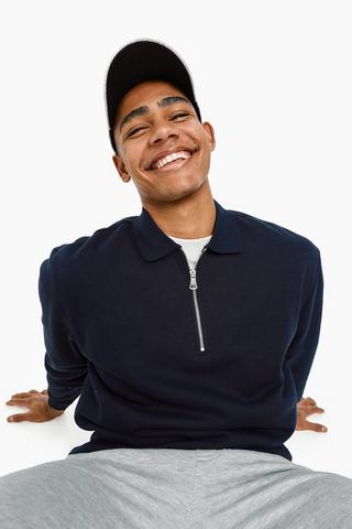 Quarter Zip Sweat Top