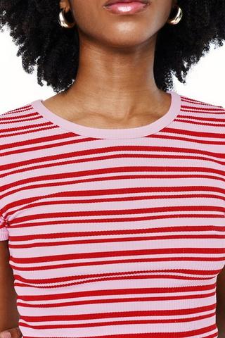 Seamless Stripe Fitted Top