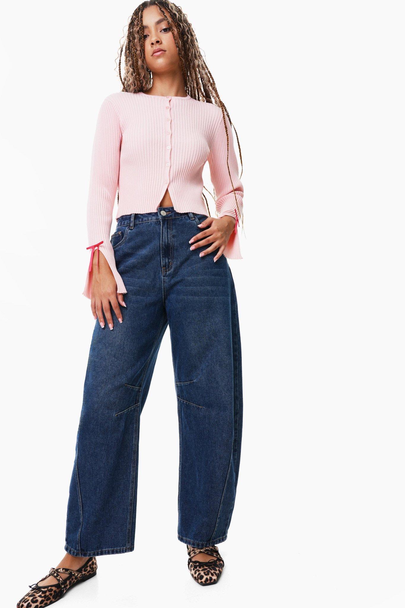 Denim Barrel Overalls main image 0