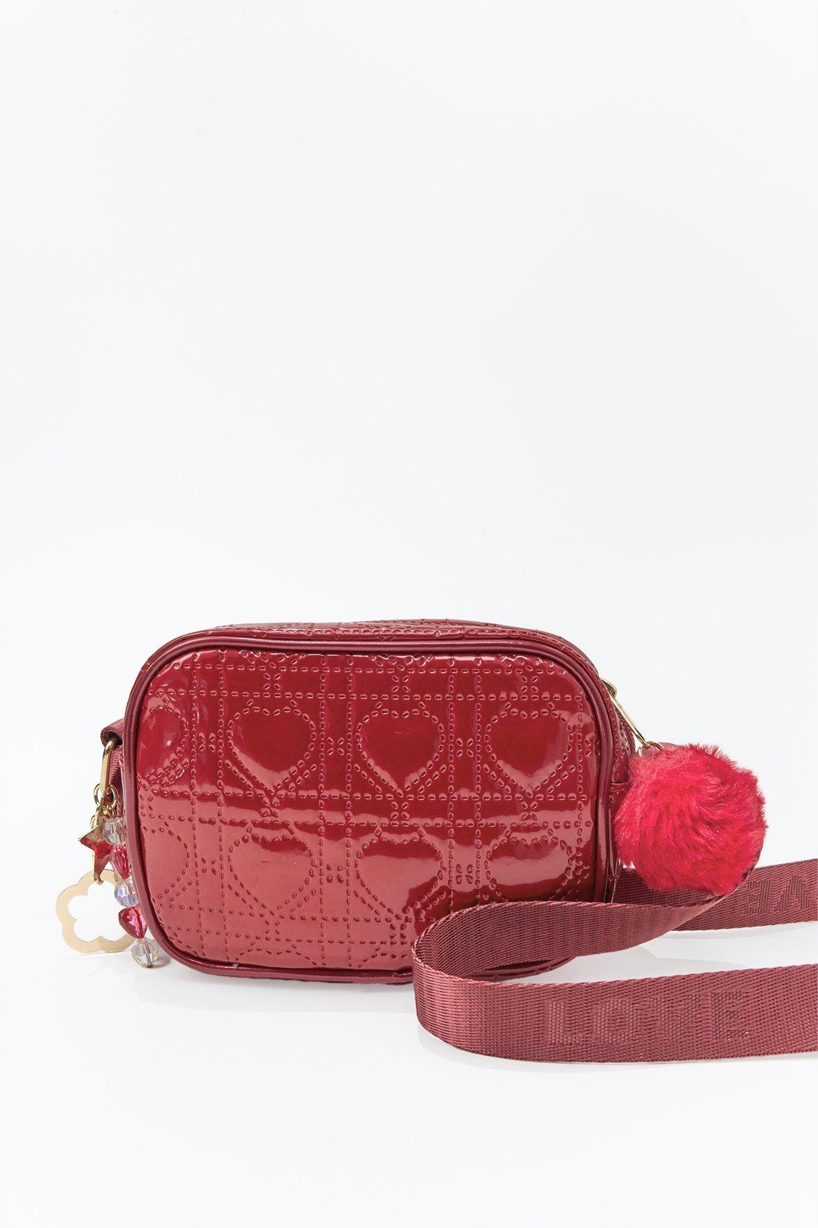 Heart Denim Crossbody Bag