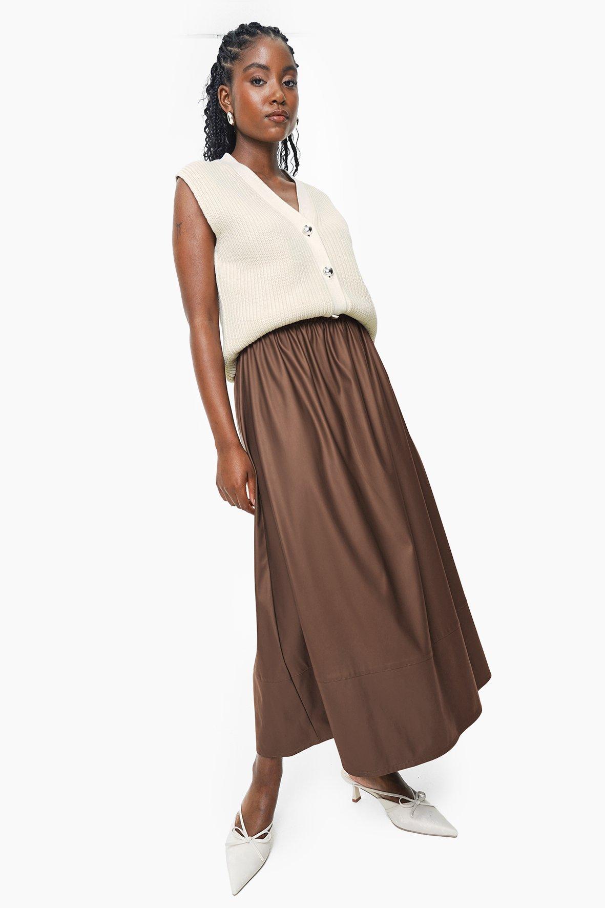 MIDI SKIRT WITH TOGGLE main image 1