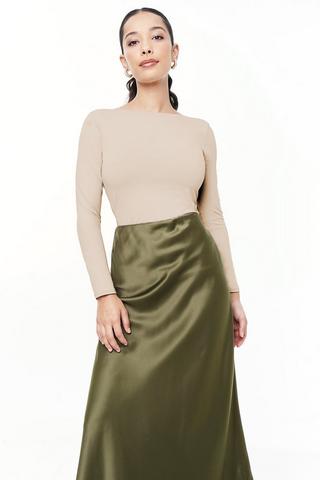 Fitted Boat Neck Top