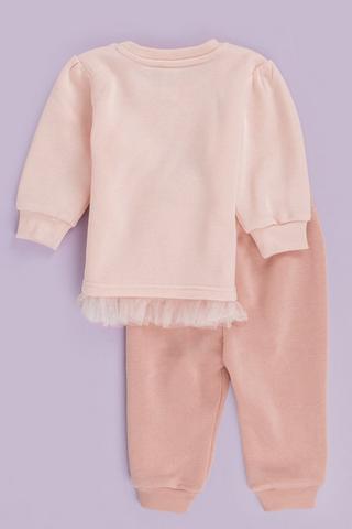 Flower Sweat Top And Joggers Set