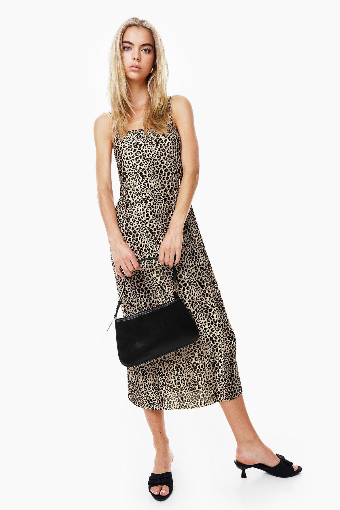 Plunge Leopard Print Dress