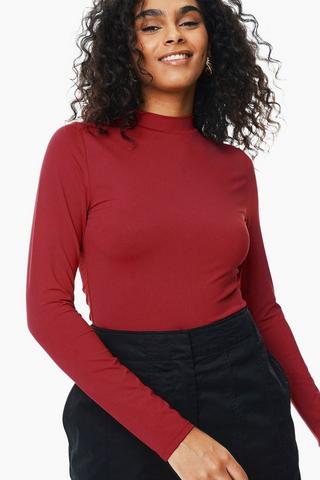Fitted Turtle Neck Top