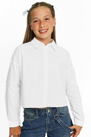 Cropped Long Sleeve Shirt