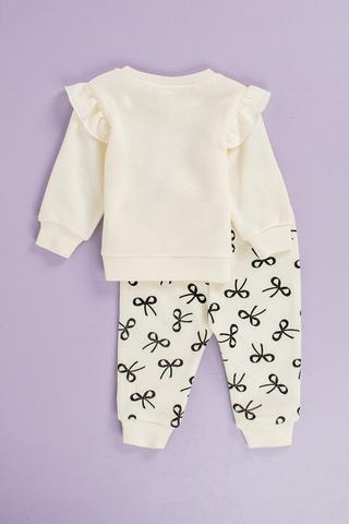 Bow Sweat Top And Joggers Set