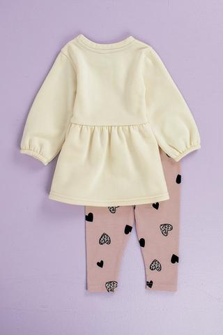 Long Sleeve Dress And Leggings Set