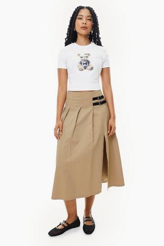Pleated Midi Skirt