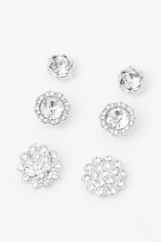 3 Pack Stud Earrings