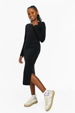 Long Sleeve Bodycon Midi Dress