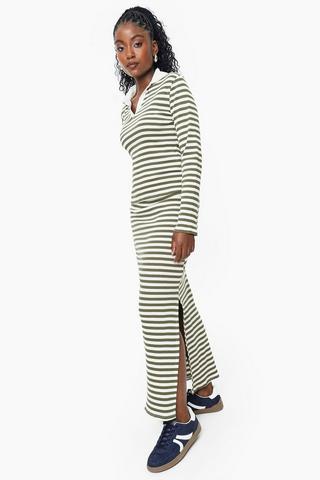 Stripe Column Skirt