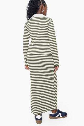 Stripe Column Skirt