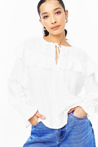 Flounce Detail Blouse