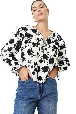 Flounce Detail Blouse