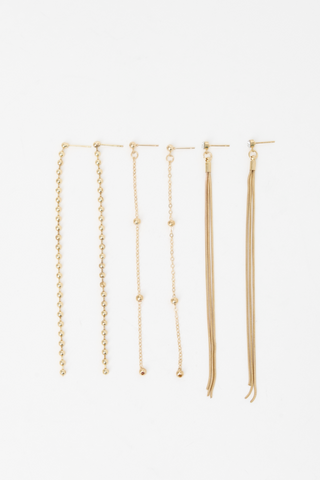 3 Pack Drop Earrings