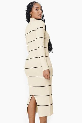 Stripe Knit Bodycon Dress