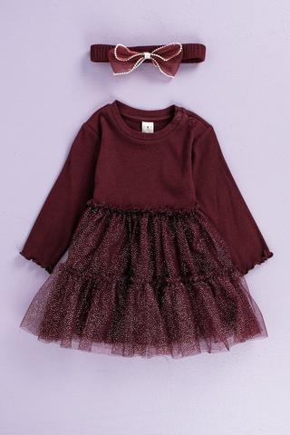 Long Sleeve Body Vest Dress And Headband Set
